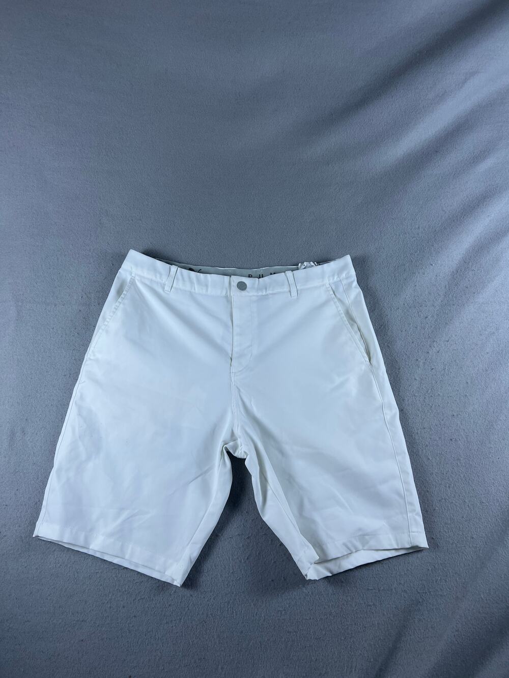 Puma Golf Shorts Mens 34 White Flat Front Regular Fit Minimalist Classic Sports